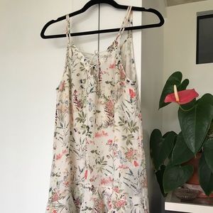 The Kooples Silk Lace-up Floral dress